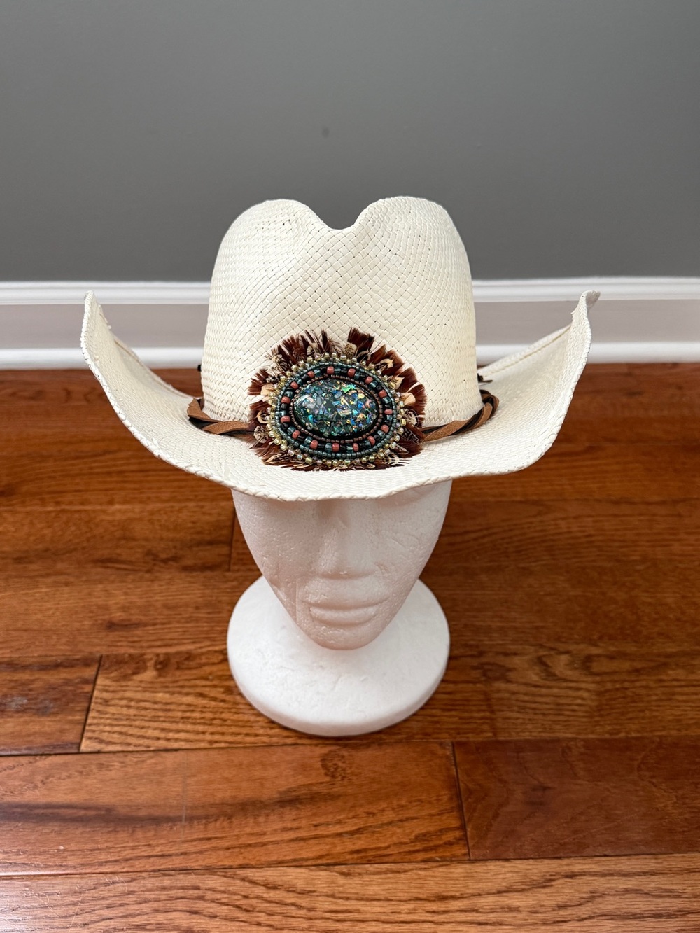 Conner White Sands Shapeable Straw Hat Sz OS